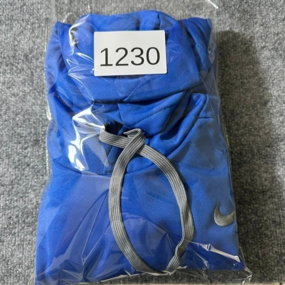 Nike Therma Fit Men's Hoodie Pullover Navy XXL Kangaroo Pocket Blue Gray